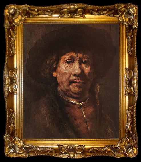 framed  REMBRANDT Harmenszoon van Rijn Little Self-portrait sgr, ta009-2